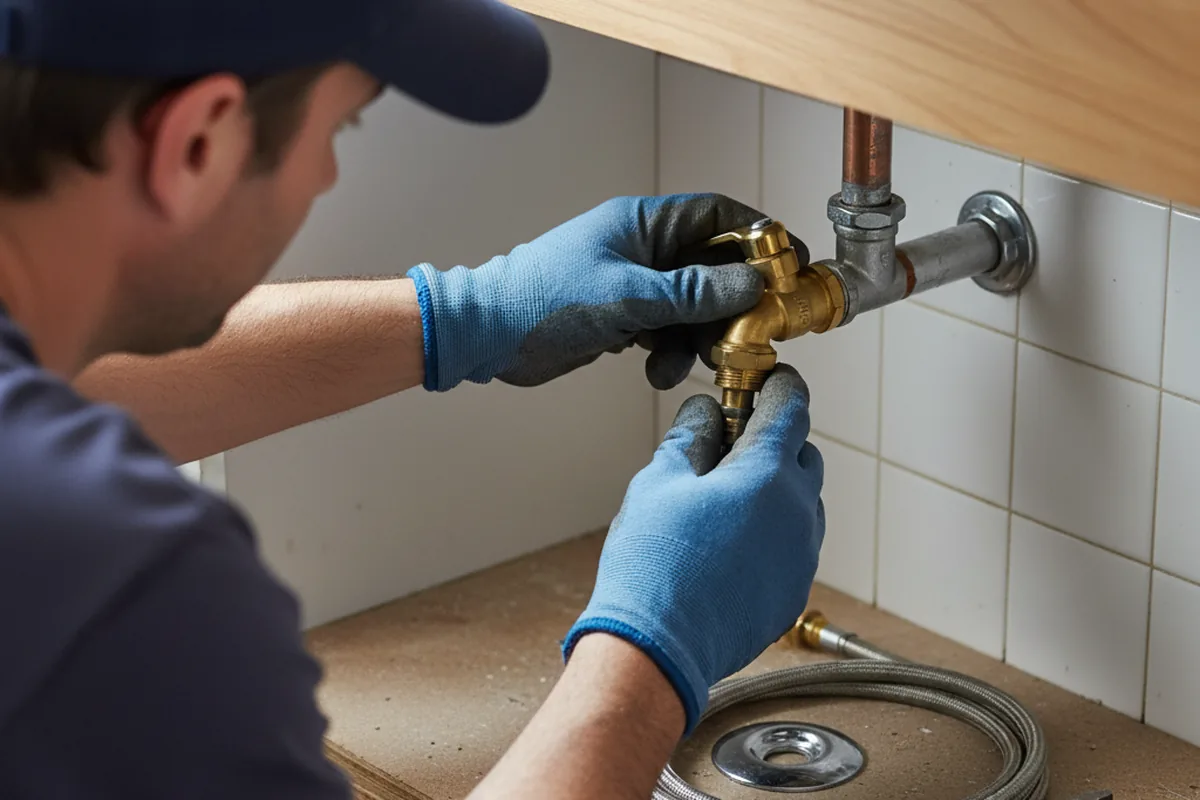 Shutoff valve and fitting work during Burst Pipe Repair in Manzanola